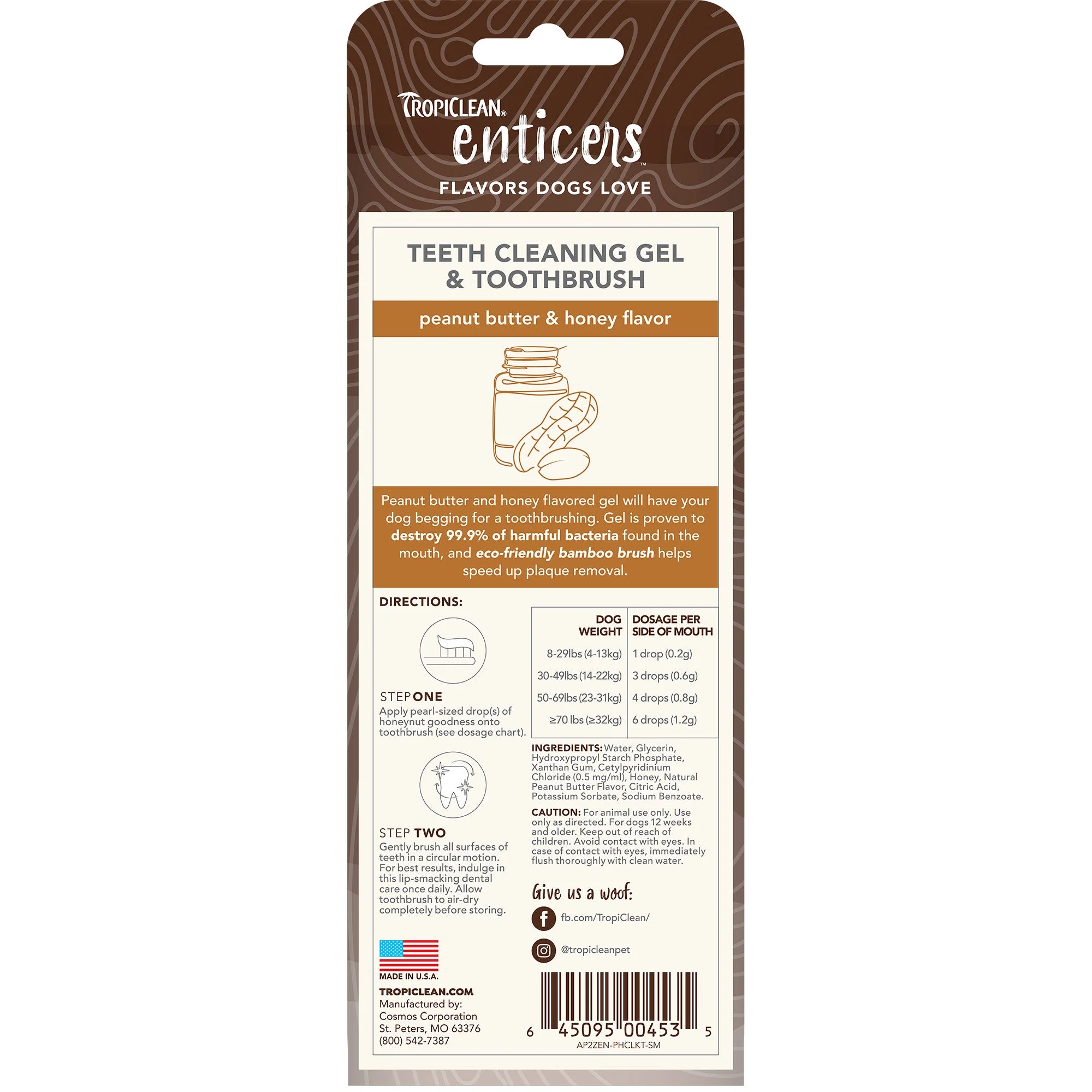 Tropiclean Enticers Fresh Breath Oral Care Kit Hickory Smoked Bacon for Medium and Small Dogs - Image 2