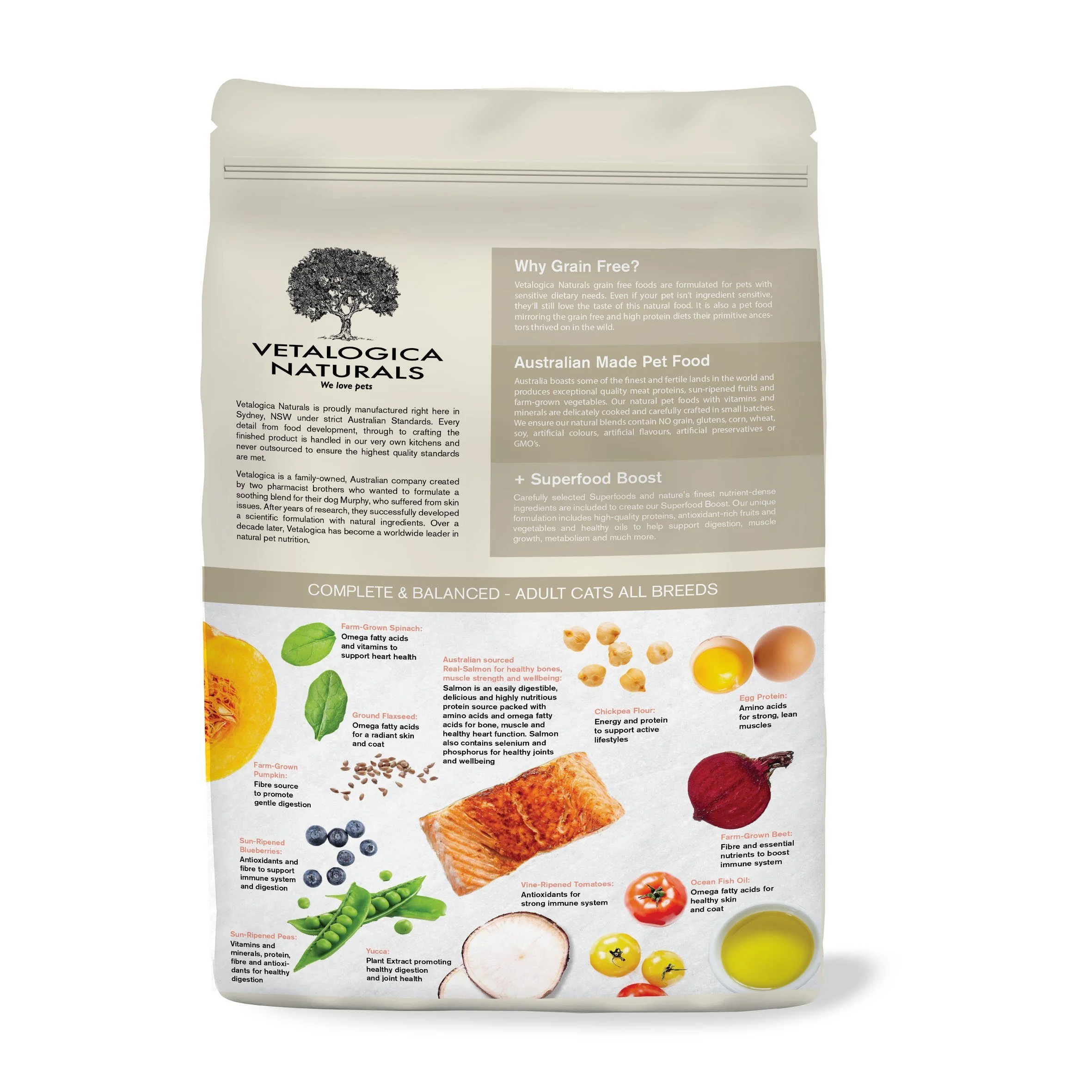Vetalogica Naturals Grain Free Salmon Dry Cat Food 3kg - Image 2