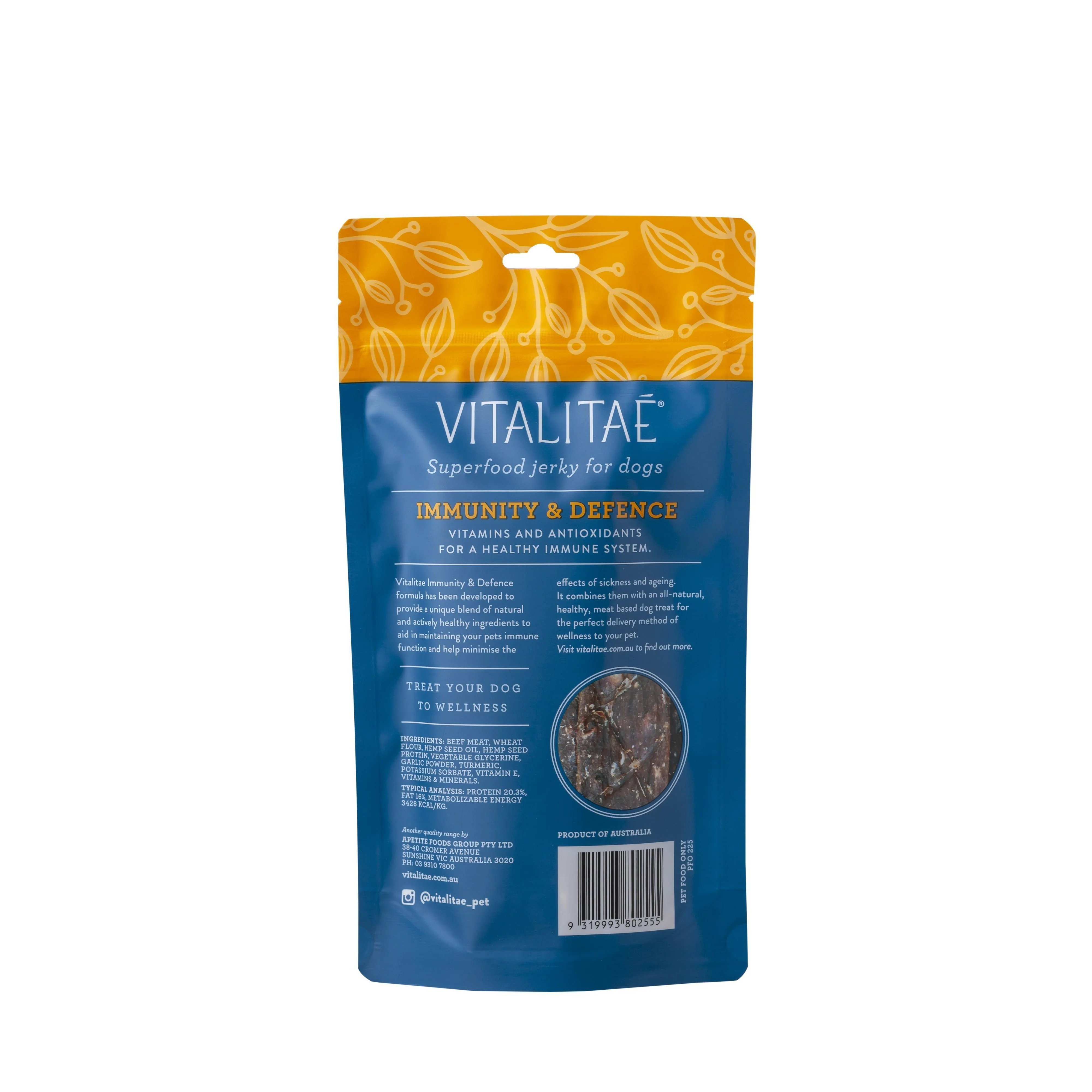 Vitalitae Immunity and Defence Superfood Jerky Dog Treats with Hemp Seed Oil 150g* - Image 2