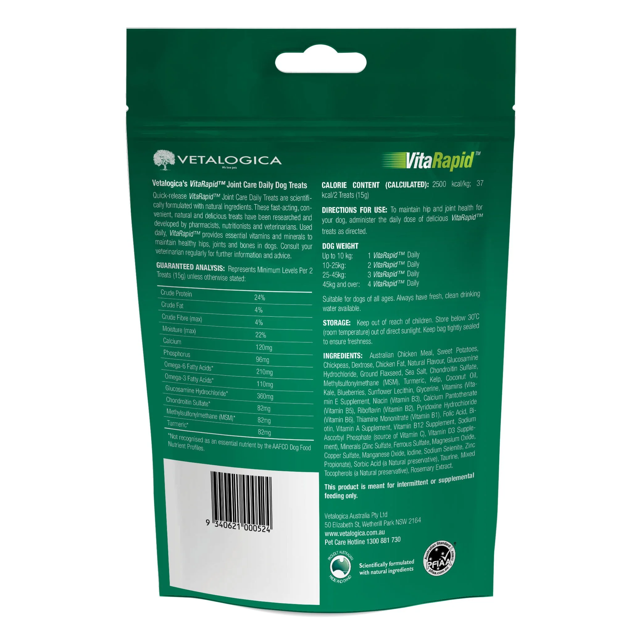Vetalogica VitaRapid Joint Care Daily Dog Treats 210g - Image 2