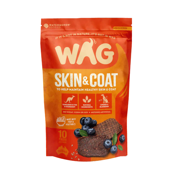 Wag Kangaroo Jerky Skin & Coat 10 Pack