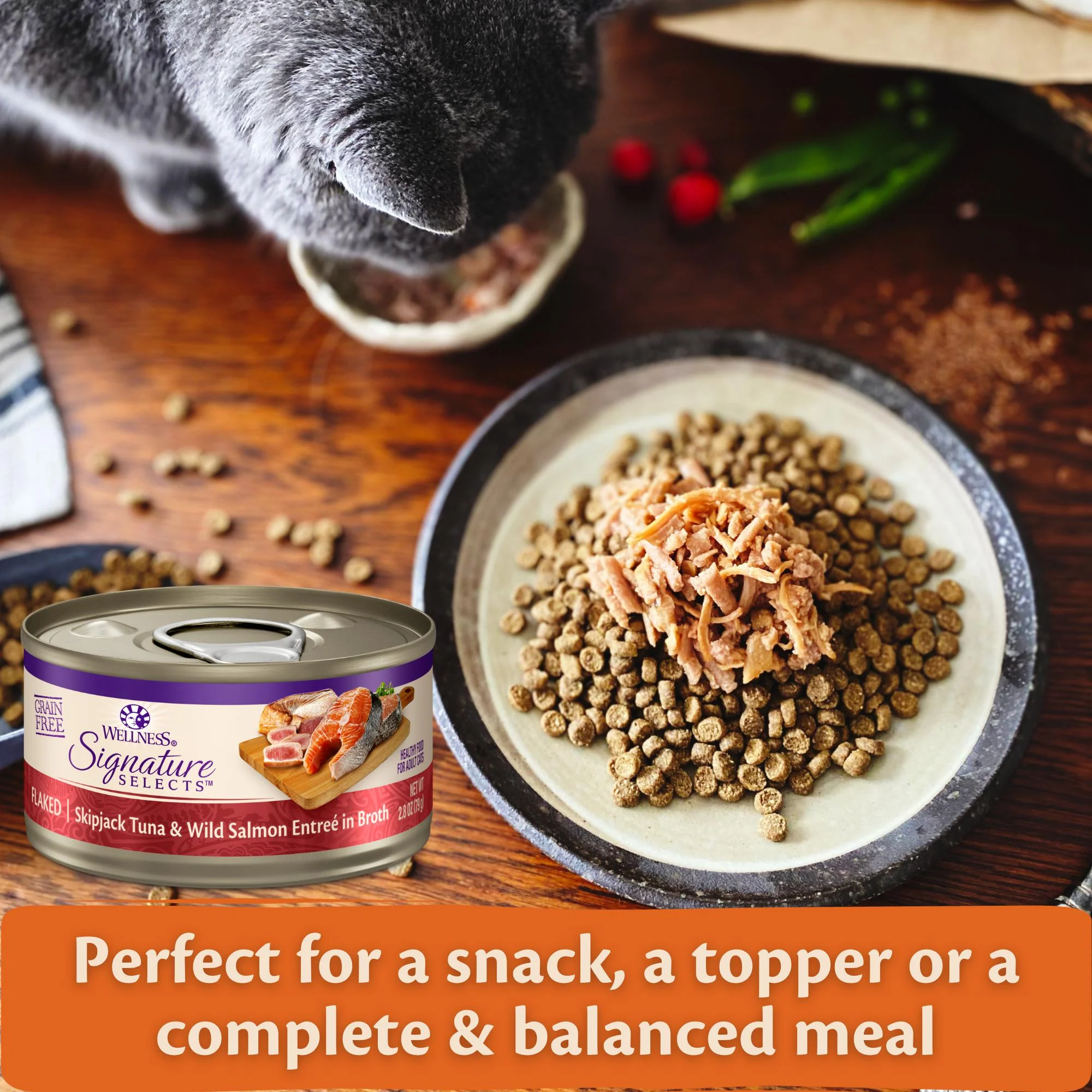 Wellness CORE Signature Selects Flaked Skipjack Tuna wth Wild Salmon Entrée Wet Cat Food 79g - Image 5