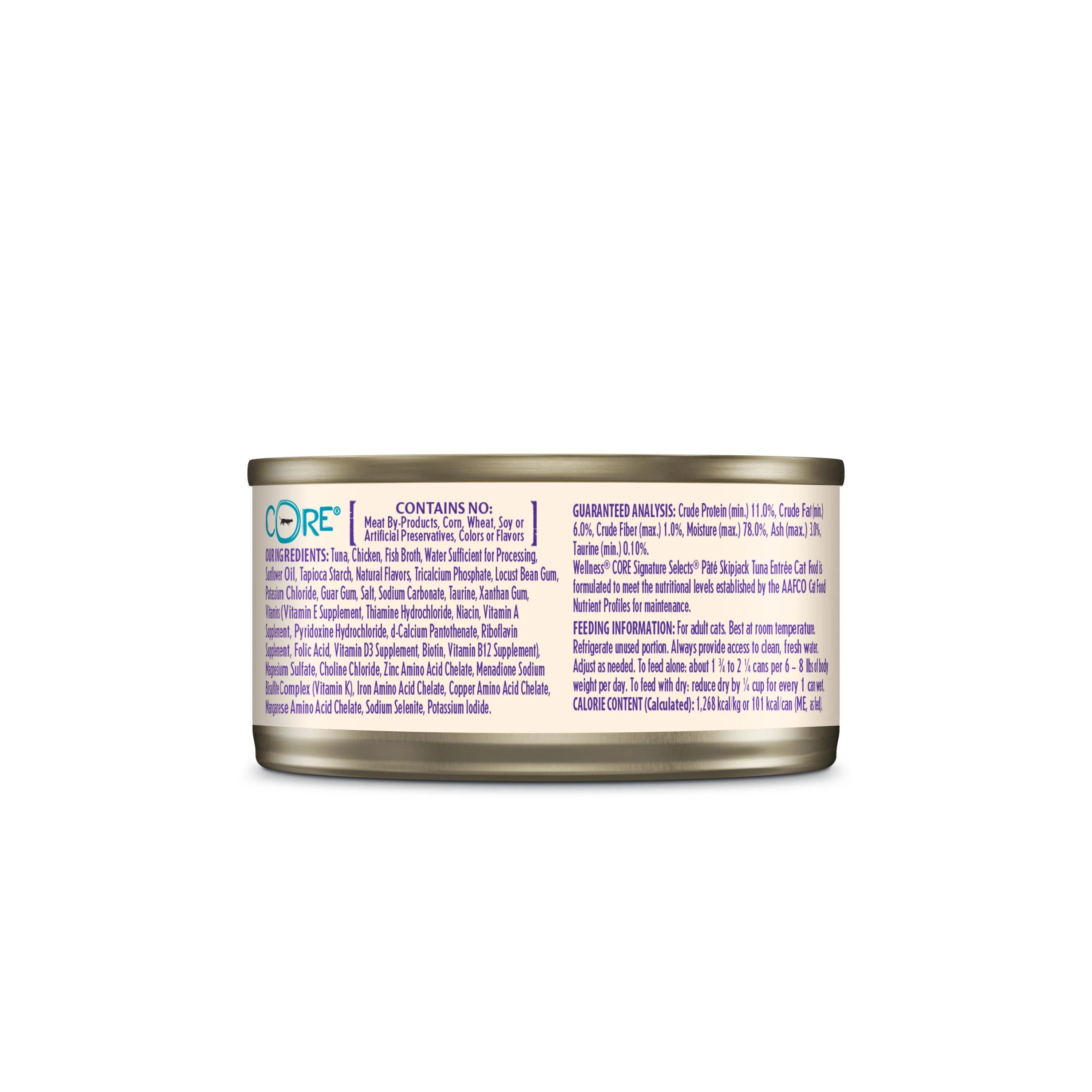 Wellness CORE Signature Selects Paté Skipjack Tuna Entrée Wet Cat Food 79g x 12 - Image 4