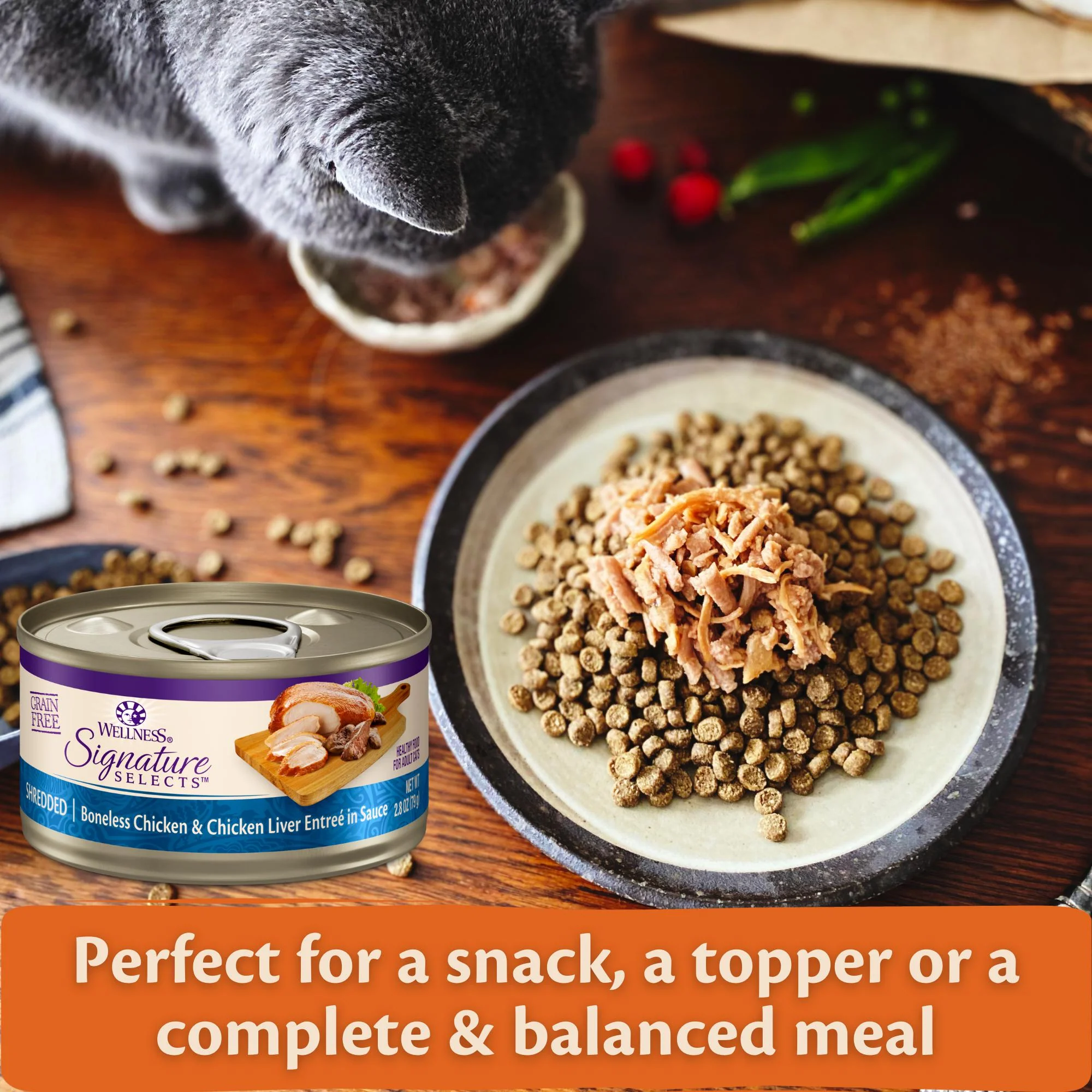Wellness CORE Signature Selects Shredded Chicken and Chicken Liver Entrée Wet Cat Food 79g - Image 5