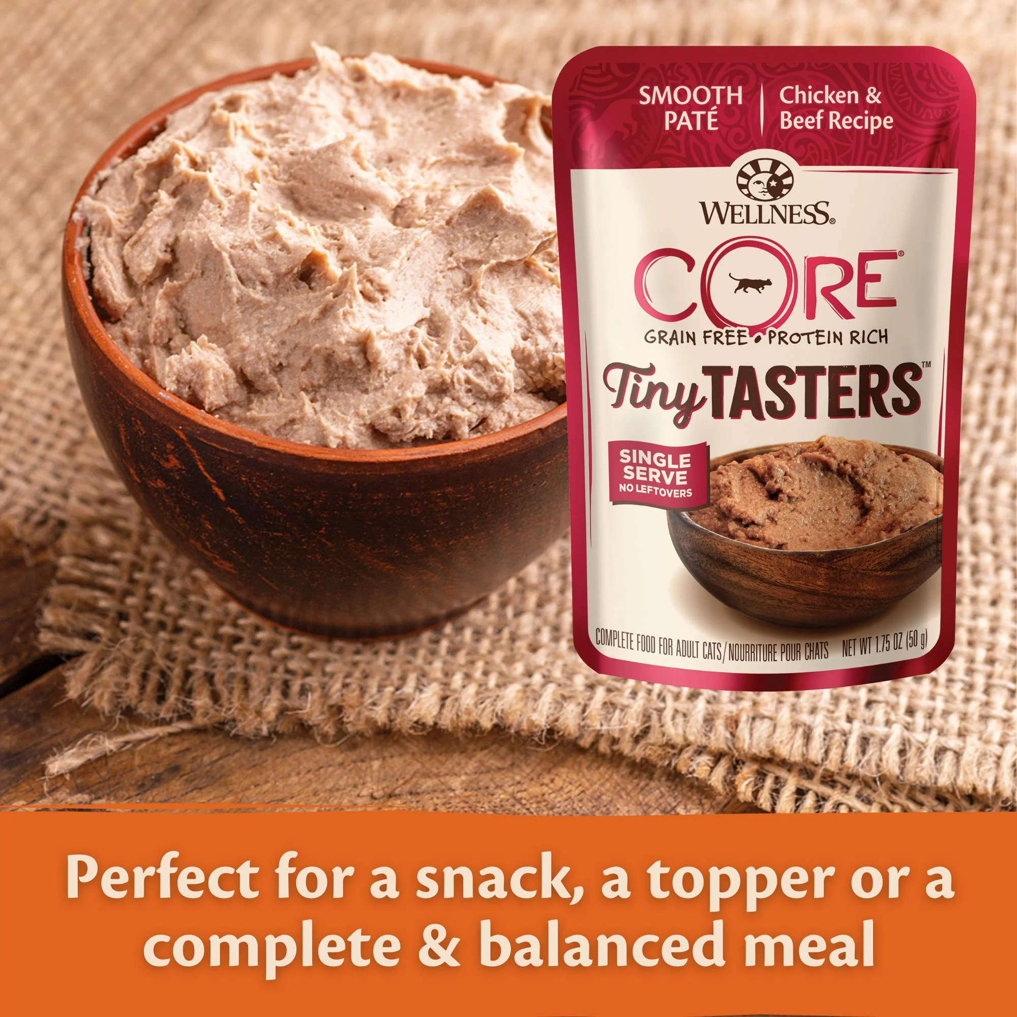 Wellness CORE Tiny Tasters Chicken and Beef Paté Wet Cat Food 50g x 12 - Image 6