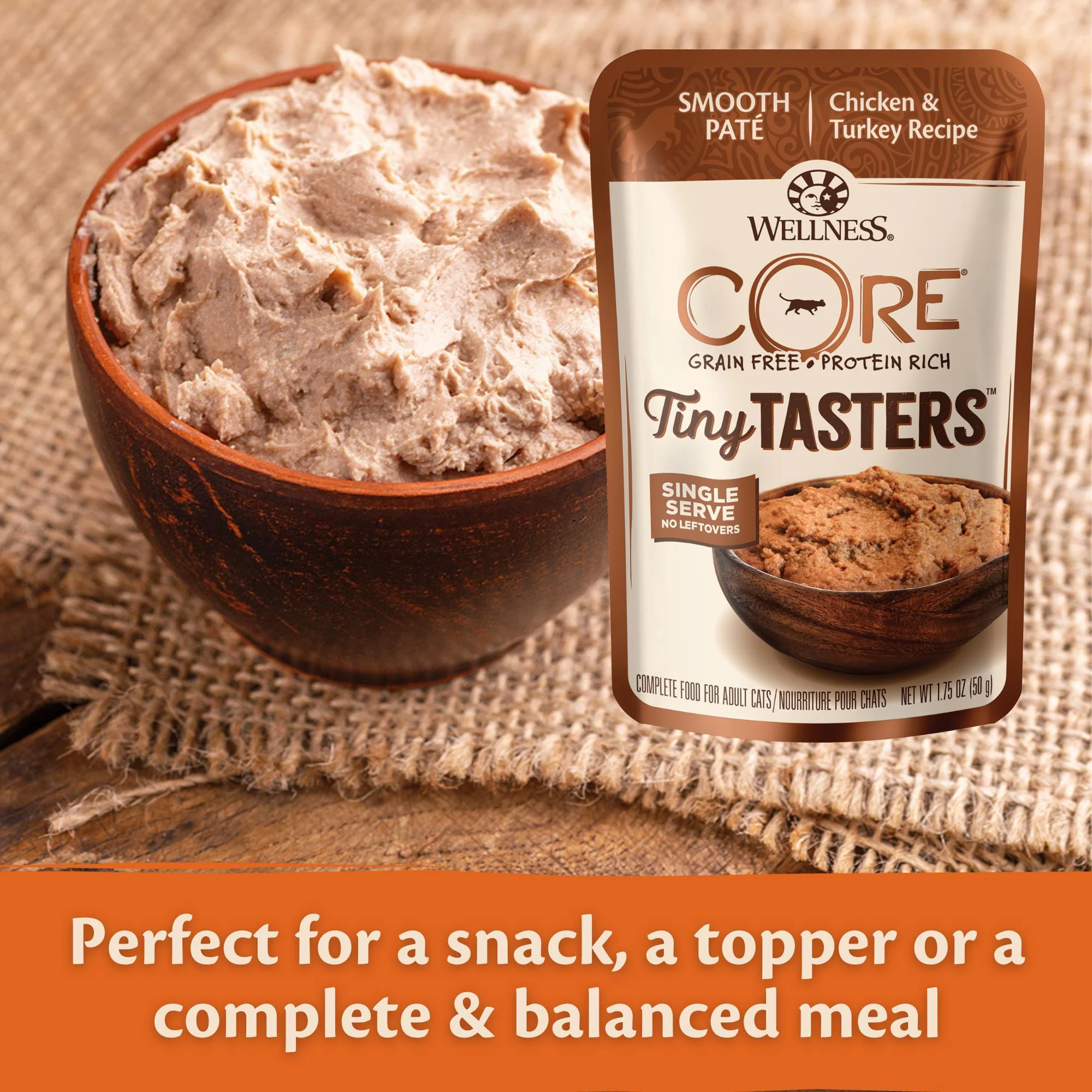 Wellness CORE Tiny Tasters Chicken and Turkey Paté Wet Cat Food 50g x 12 - Image 6