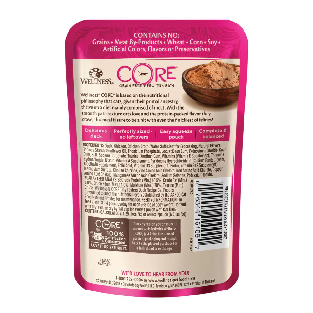 Wellness CORE Tiny Tasters Duck Paté Wet Cat Food 50g x 12 - Image 2