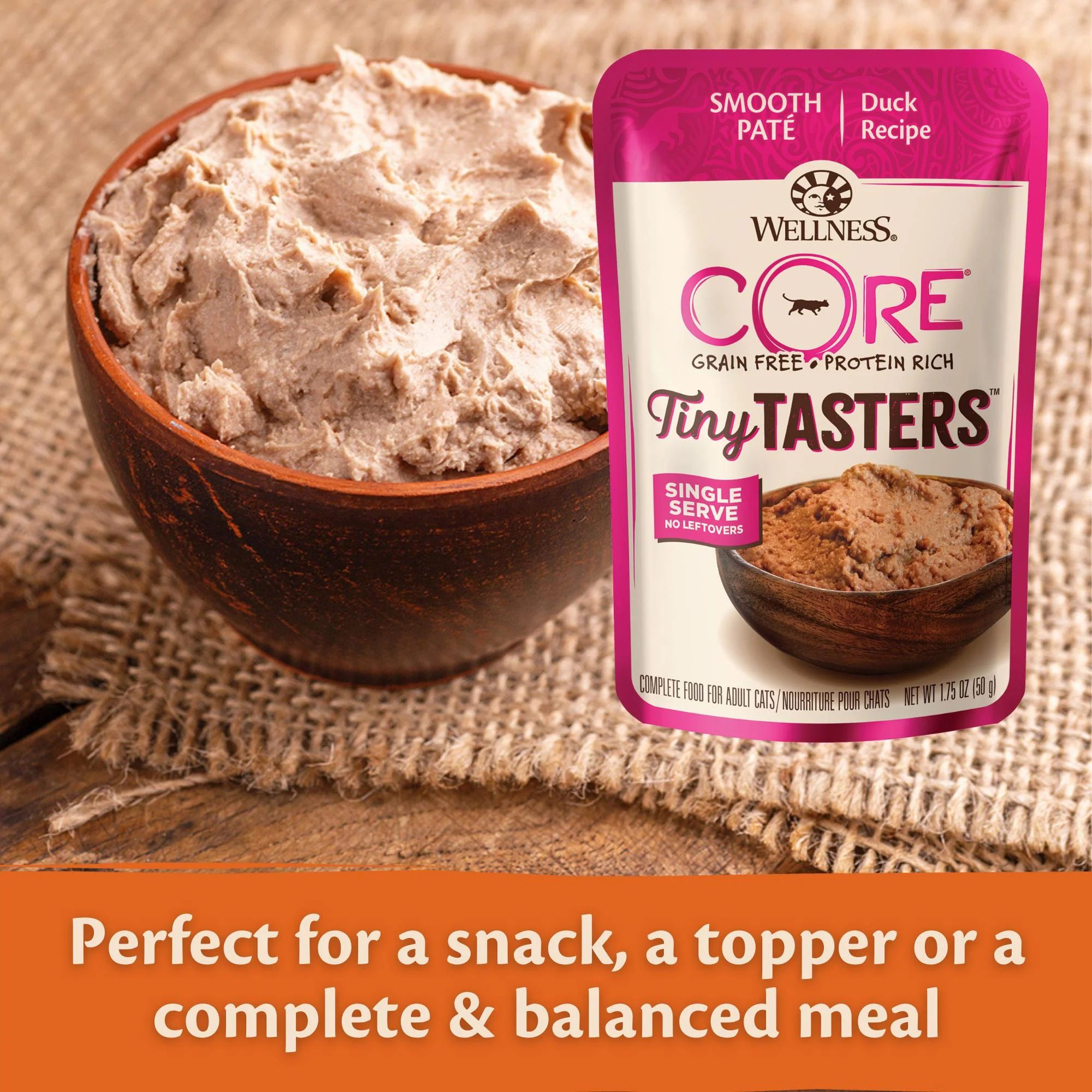 Wellness CORE Tiny Tasters Duck Paté Wet Cat Food 50g x 12 - Image 6