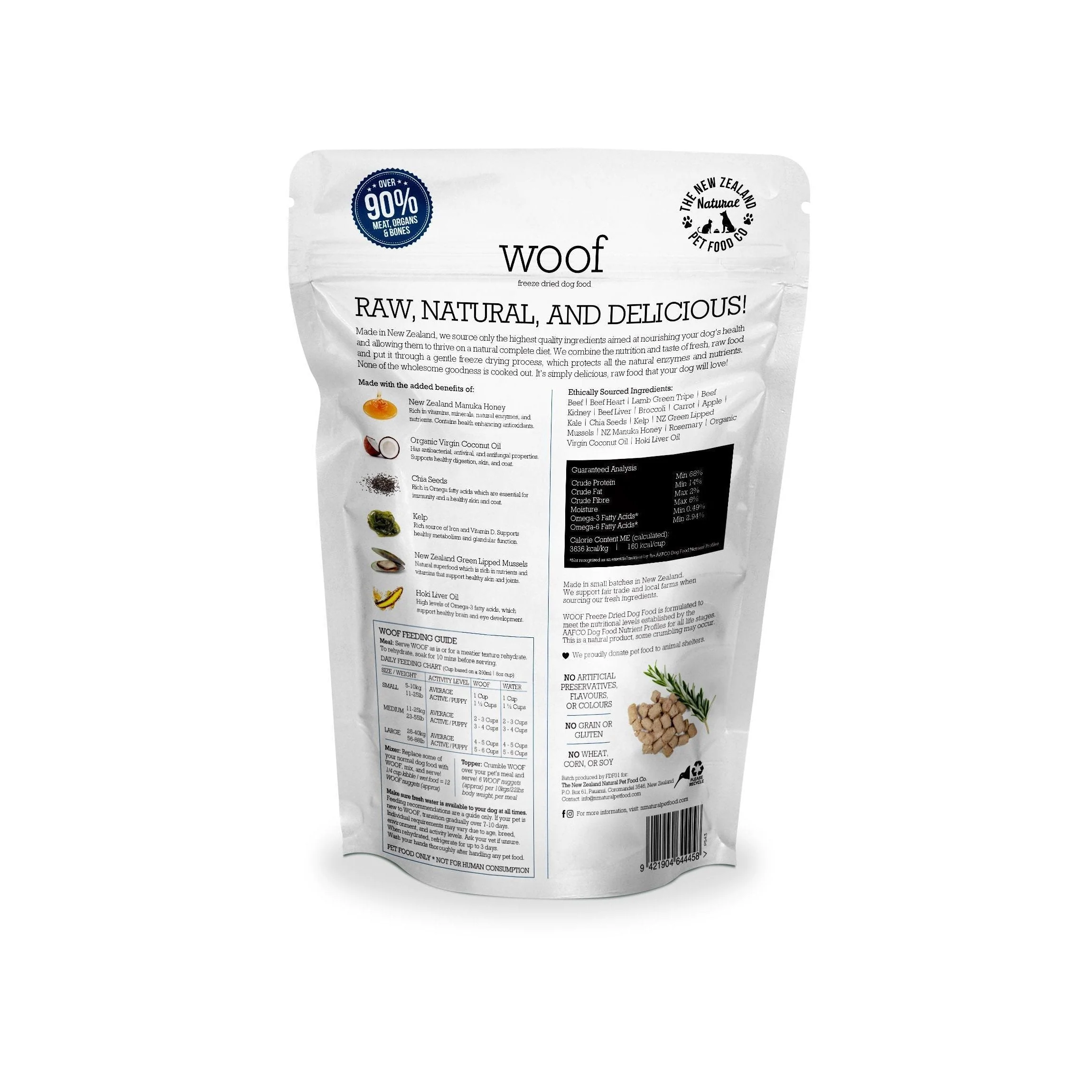 Woof Freeze Dried Dog Food Beef 1kg - Image 2