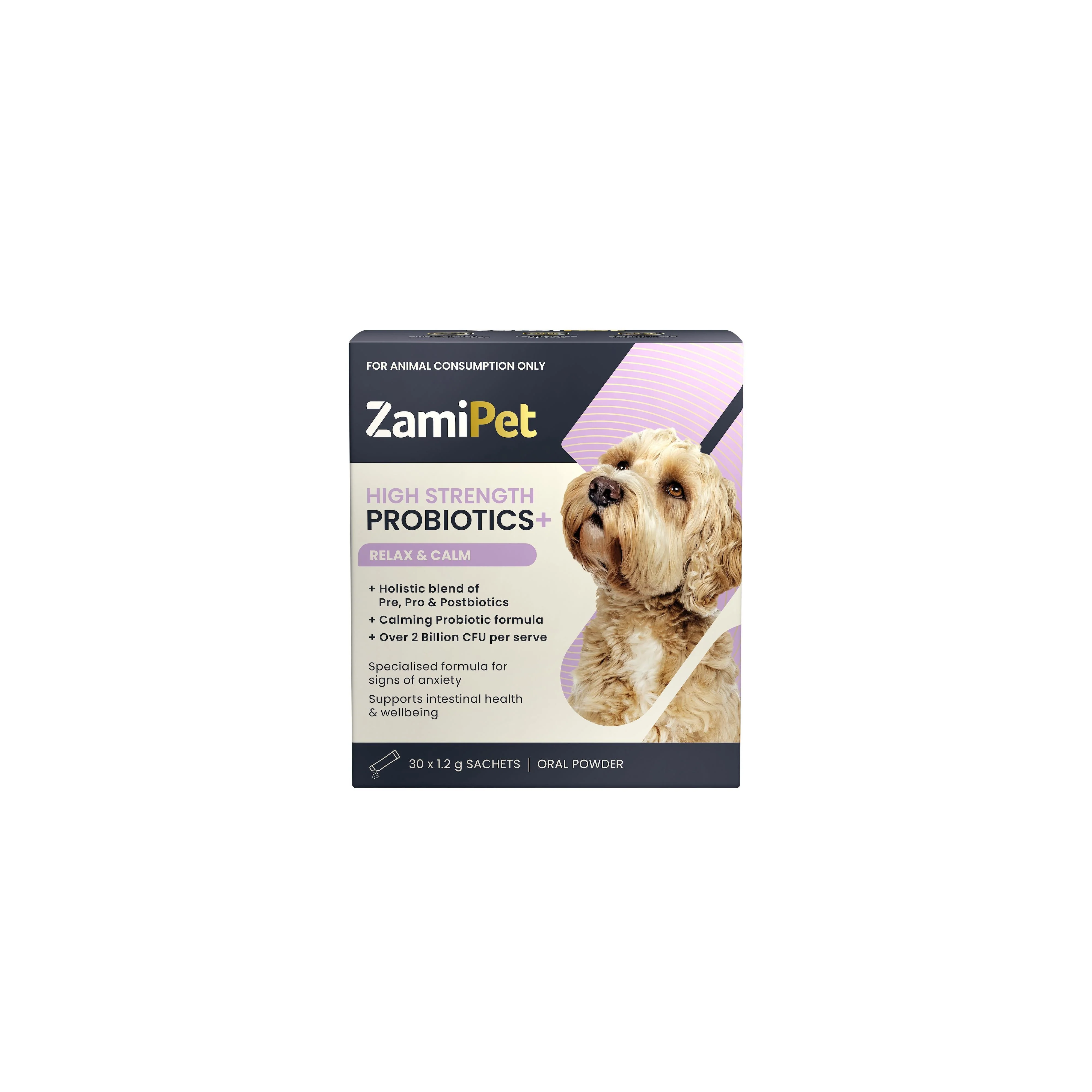 ZamiPet High Strength Probiotics Relax and Calm for Dogs 30 Sachets - Image 2