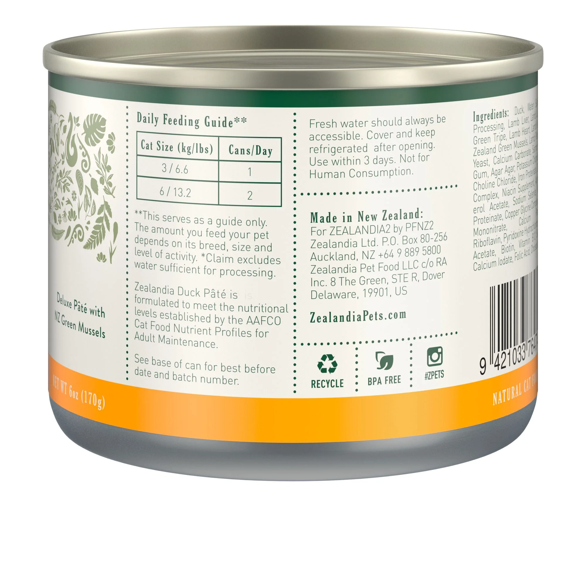 Zealandia Chicken Pate Adult Cat Wet Food 170g - Image 3