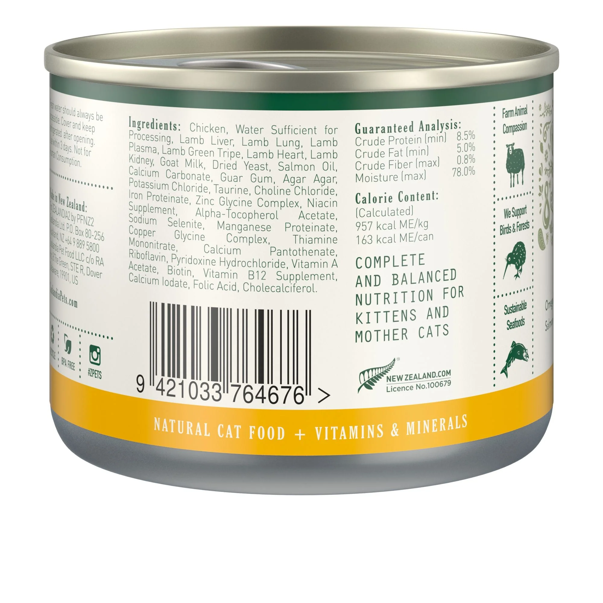 Zealandia Kitten and Mama Chicken Mousse Pate Wet Food 170g x24 - Image 3