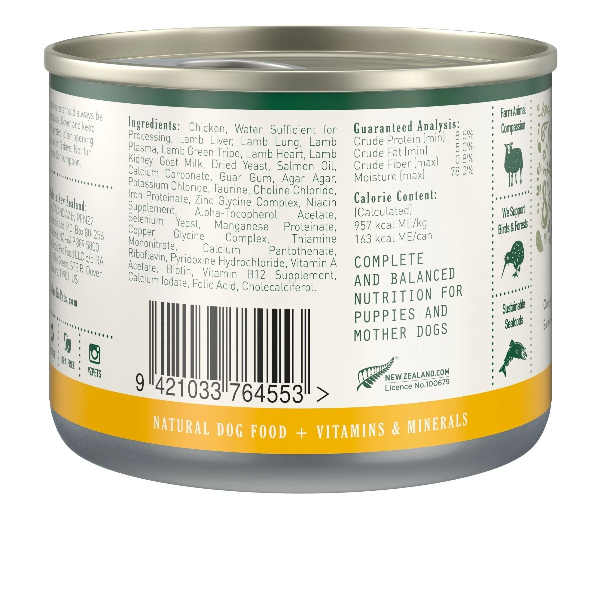 Zealandia Puppy and Mama Chicken Mousse Pate Wet Food 170g x24 - Image 3