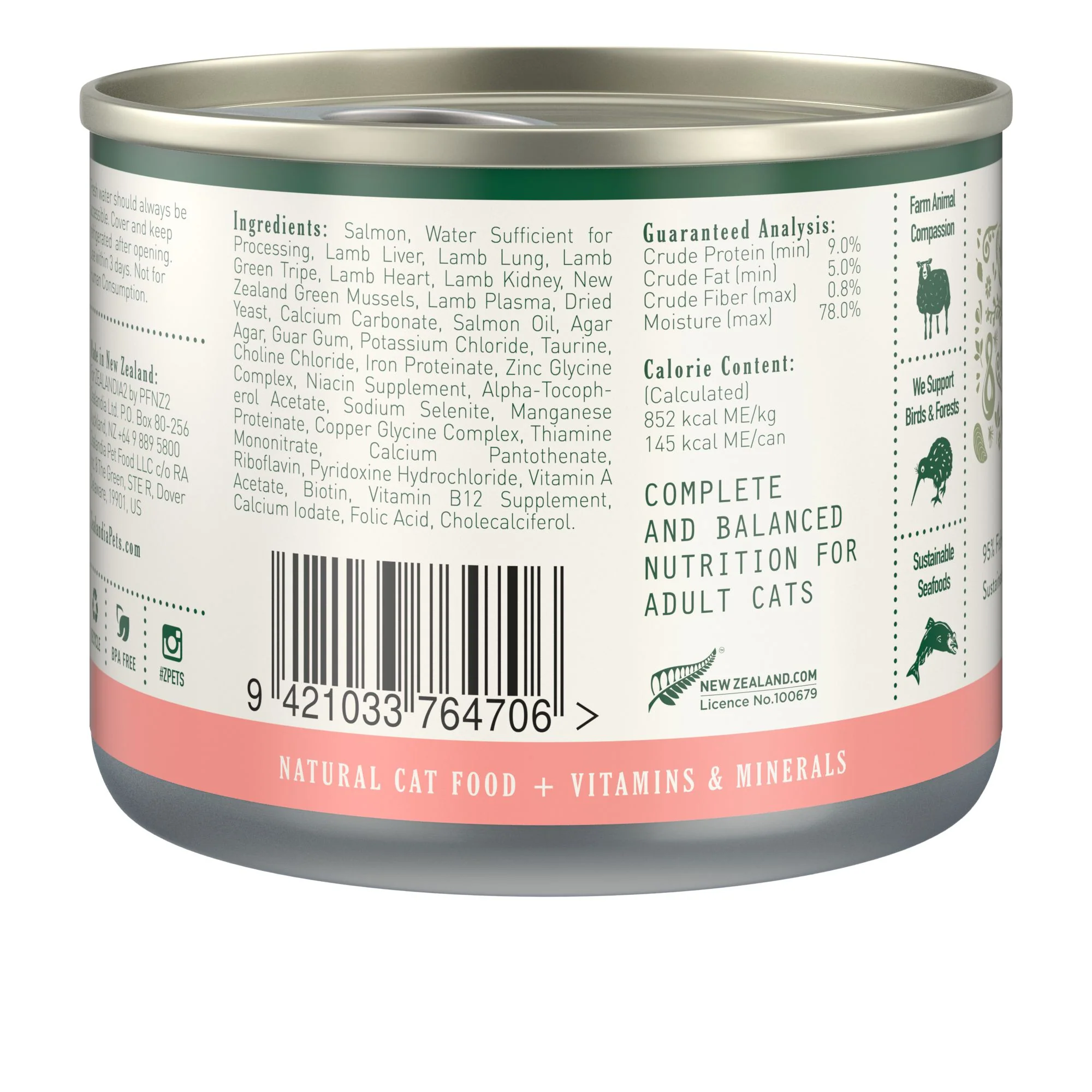 Zealandia Salmon Pate Adult Cat Wet Food 170g - Image 2