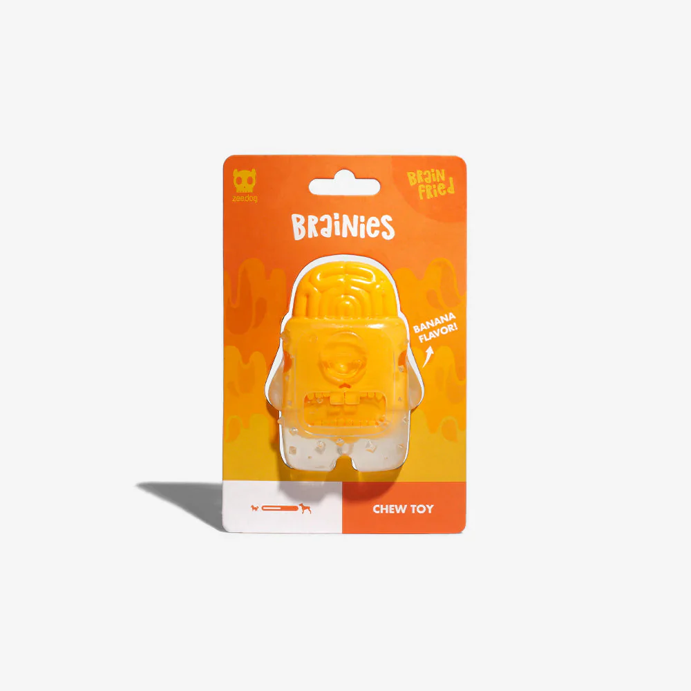 Zee.Dog Brain Fried Banana Flavoured Dog Toy