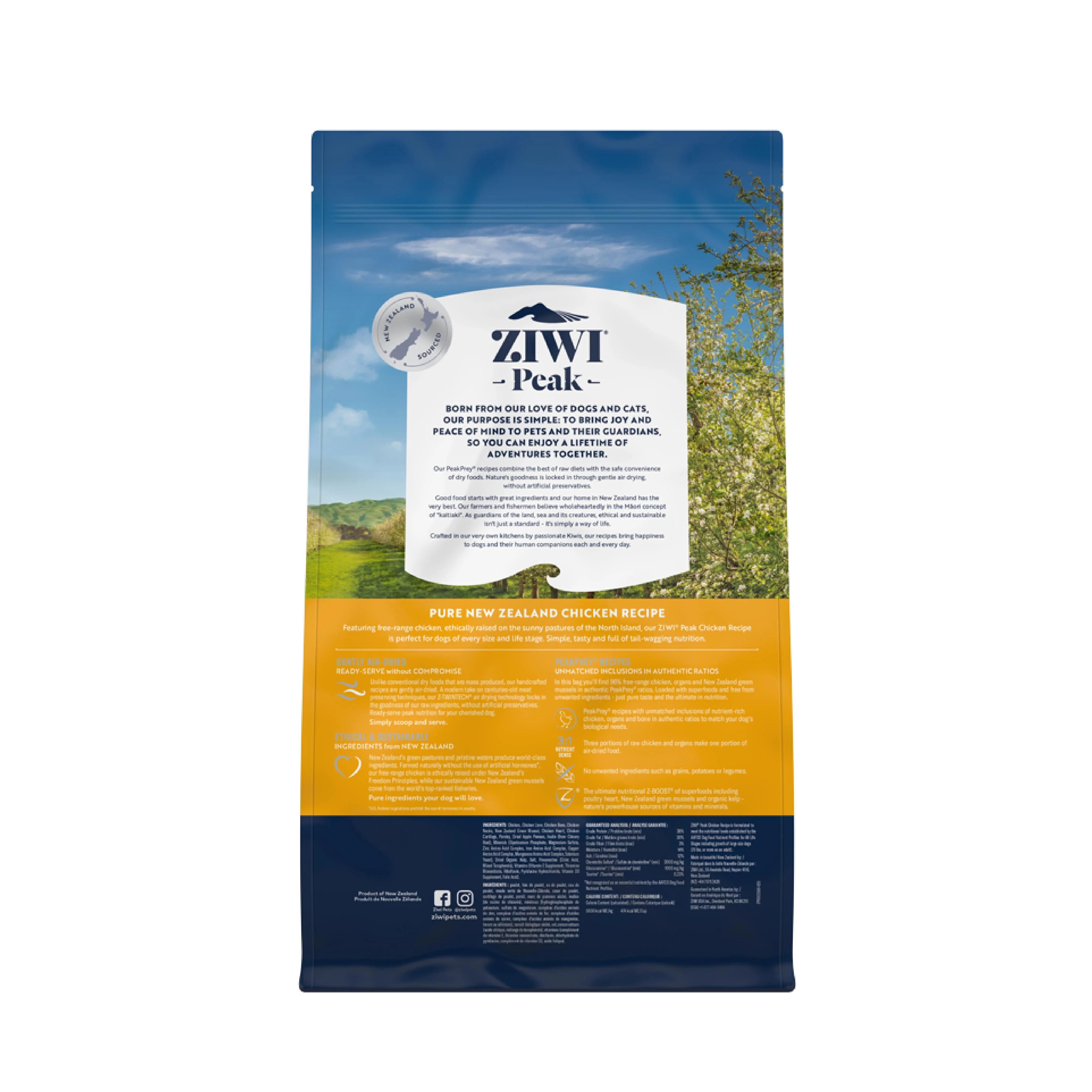 ZIWI Peak Air Dried Chicken Recipe Dog Food 2.5kg - Image 2