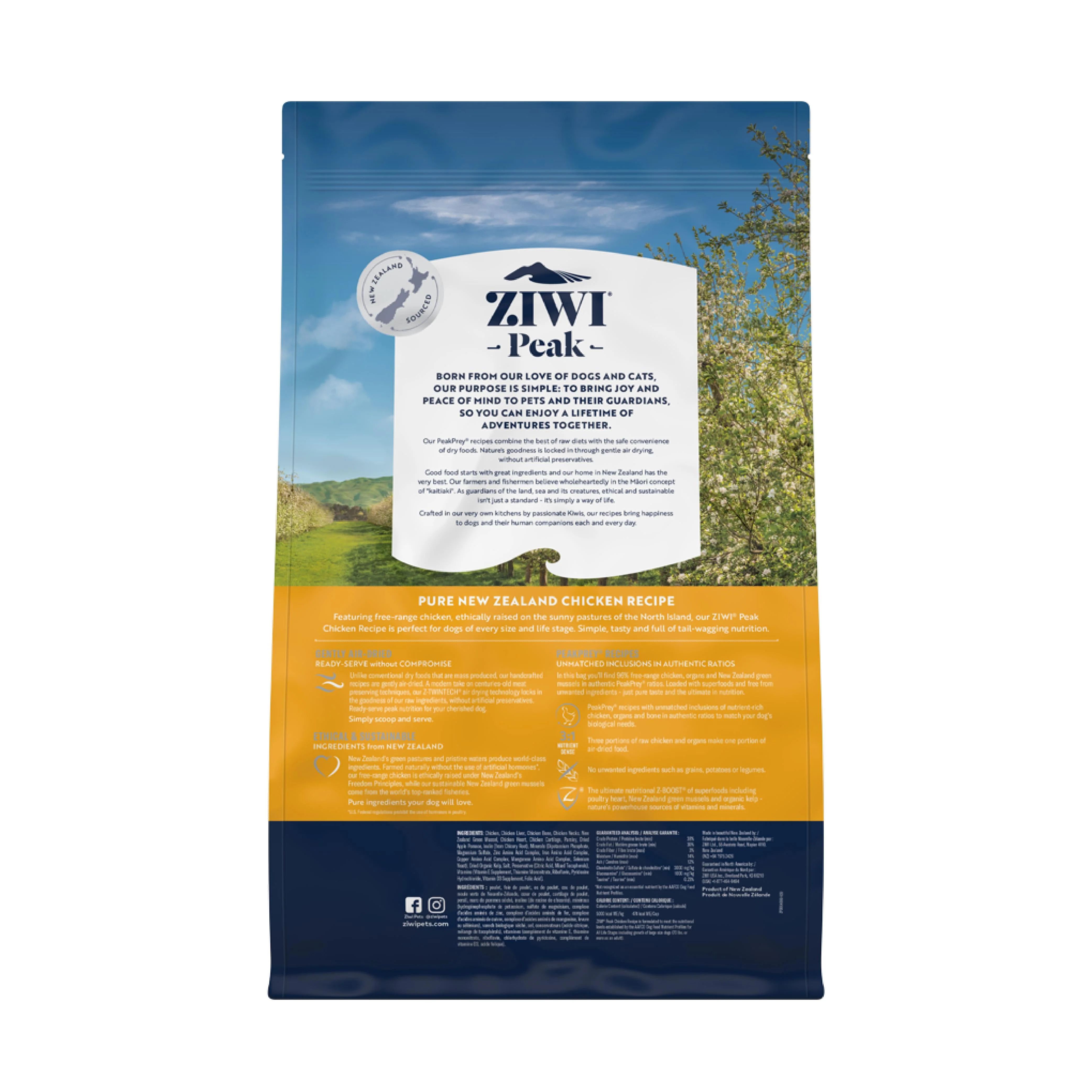 ZIWI Peak Air Dried Chicken Recipe Dog Food 4kg - Image 2