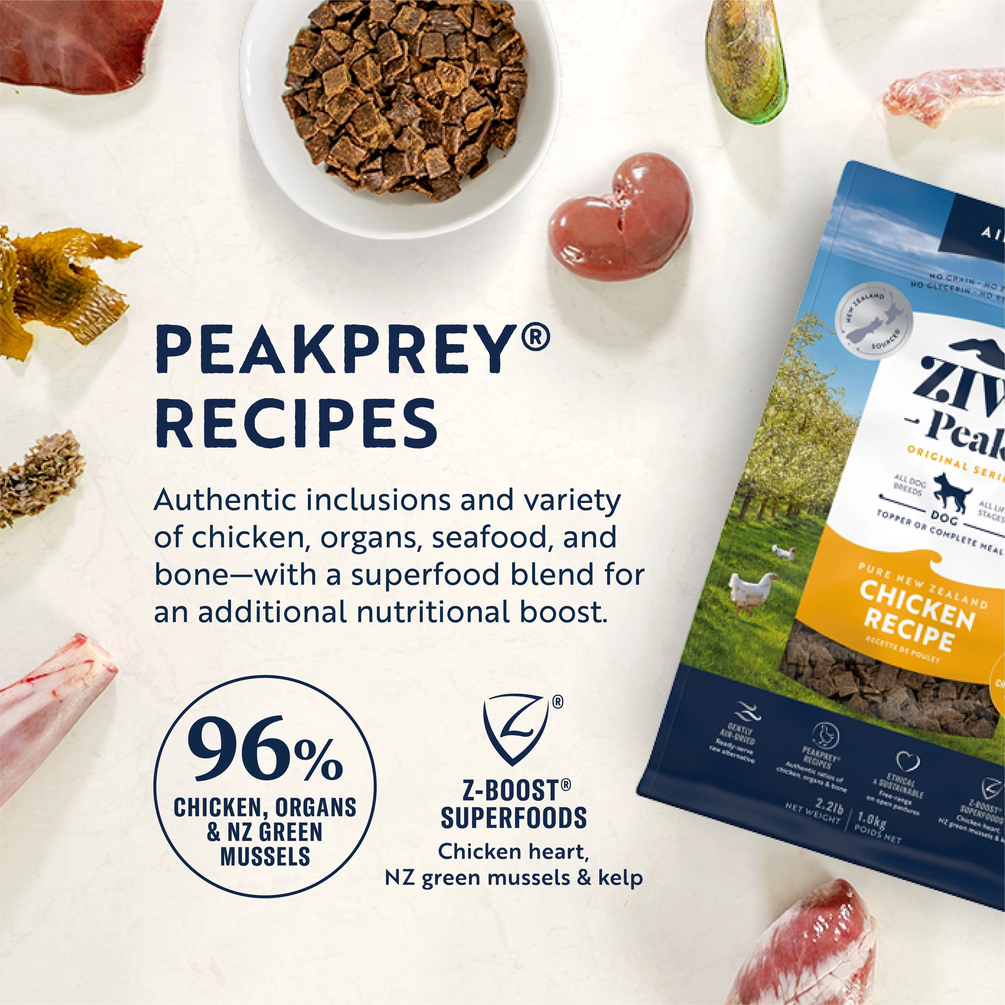 ZIWI Peak Air Dried Chicken Recipe Dog Food 4kg - Image 5