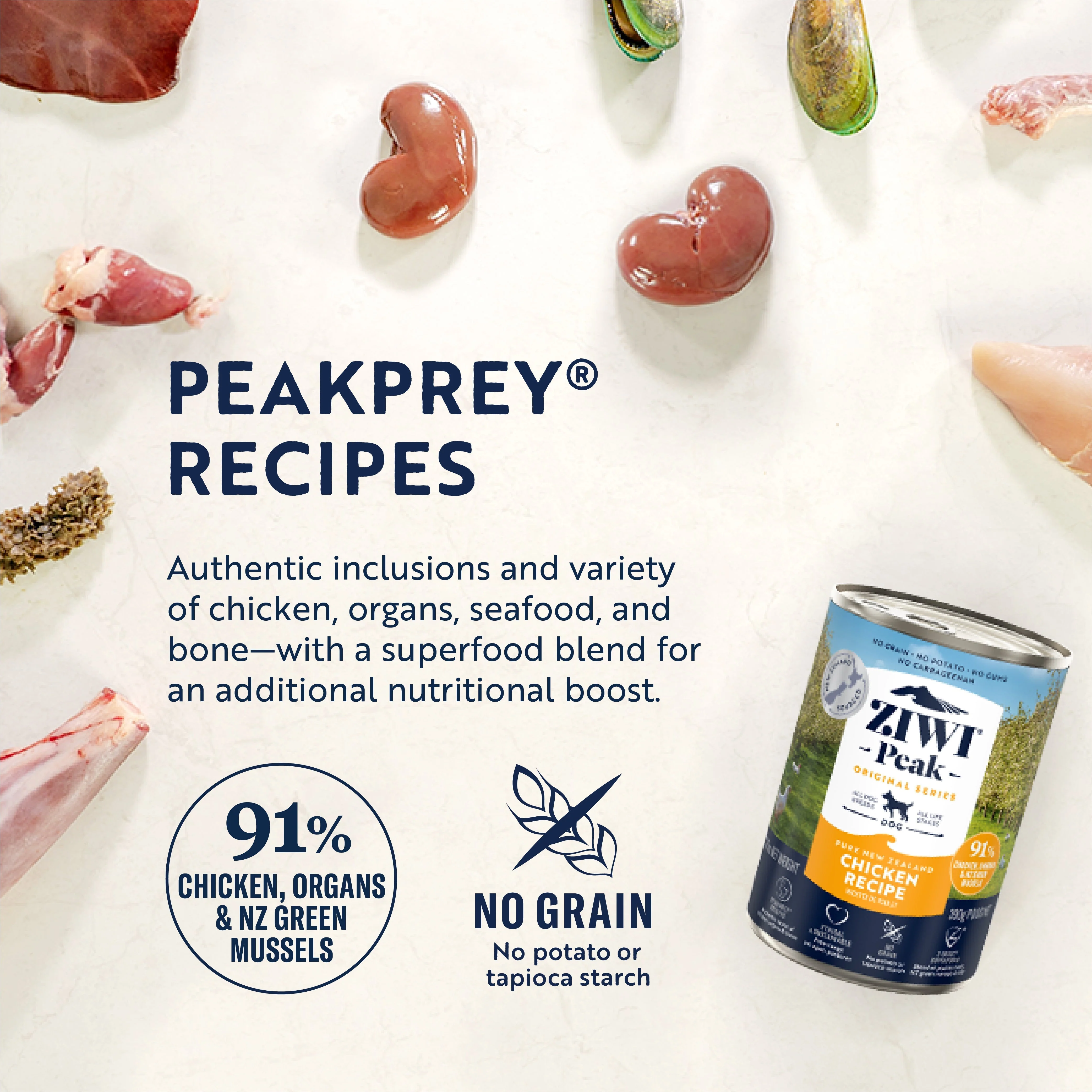 ZIWI Peak Wet Chicken Recipe Dog Food 390g x 12 - Image 5