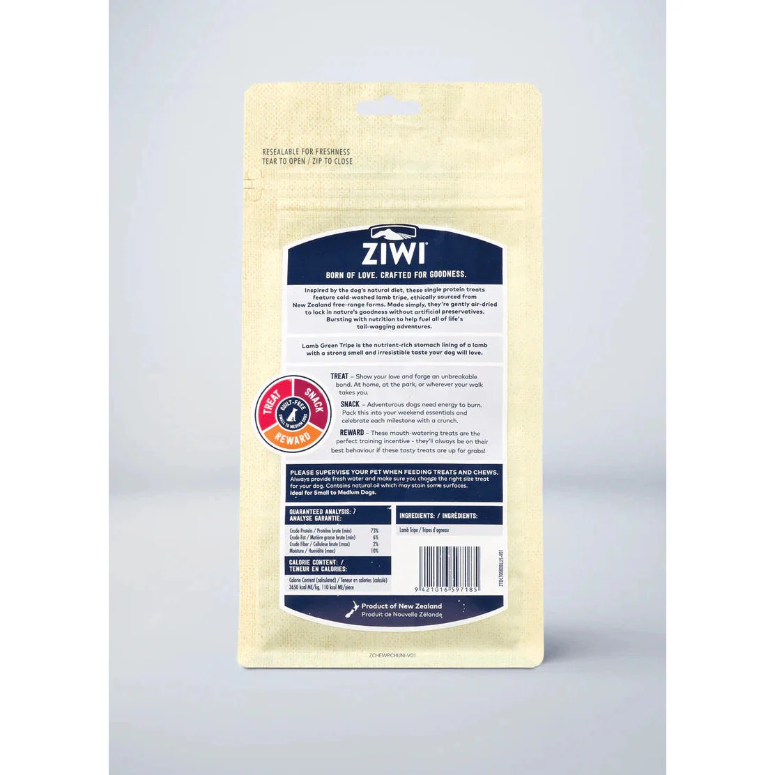 ZIWI Peak Lamb Green Tripe Dog Treats 80g - Image 2