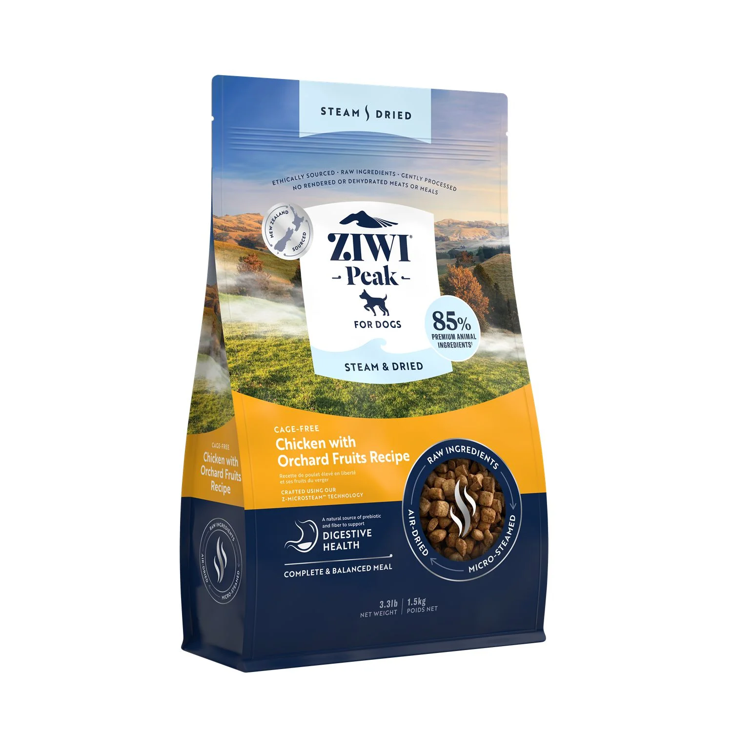 ZIWI Peak Steam and Dried Cage Free Chicken with Orchard Fruits Dog Food 1.5kg - Image 5