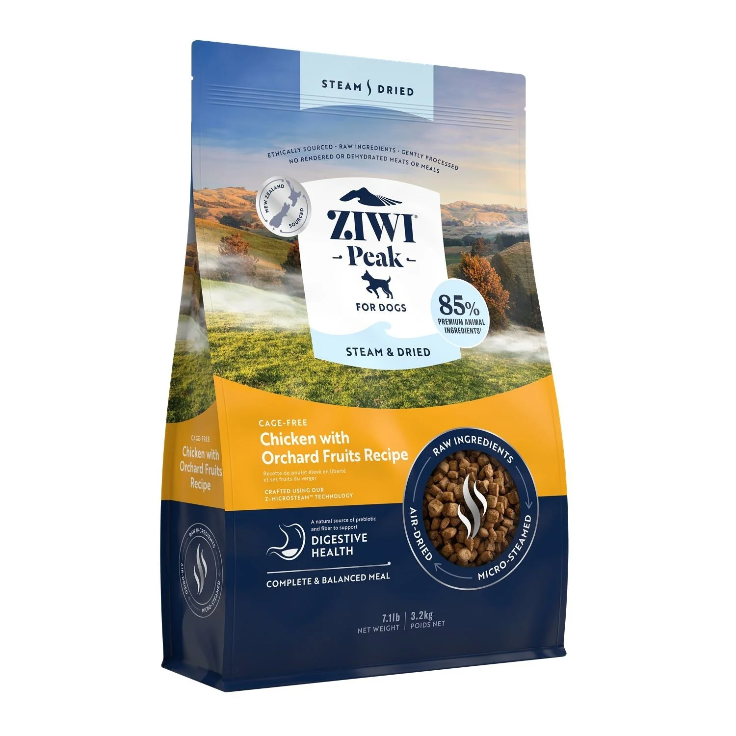 ZIWI Peak Steam and Dried Cage Free Chicken with Orchard Fruits Dog Food 3.2kg - Image 6