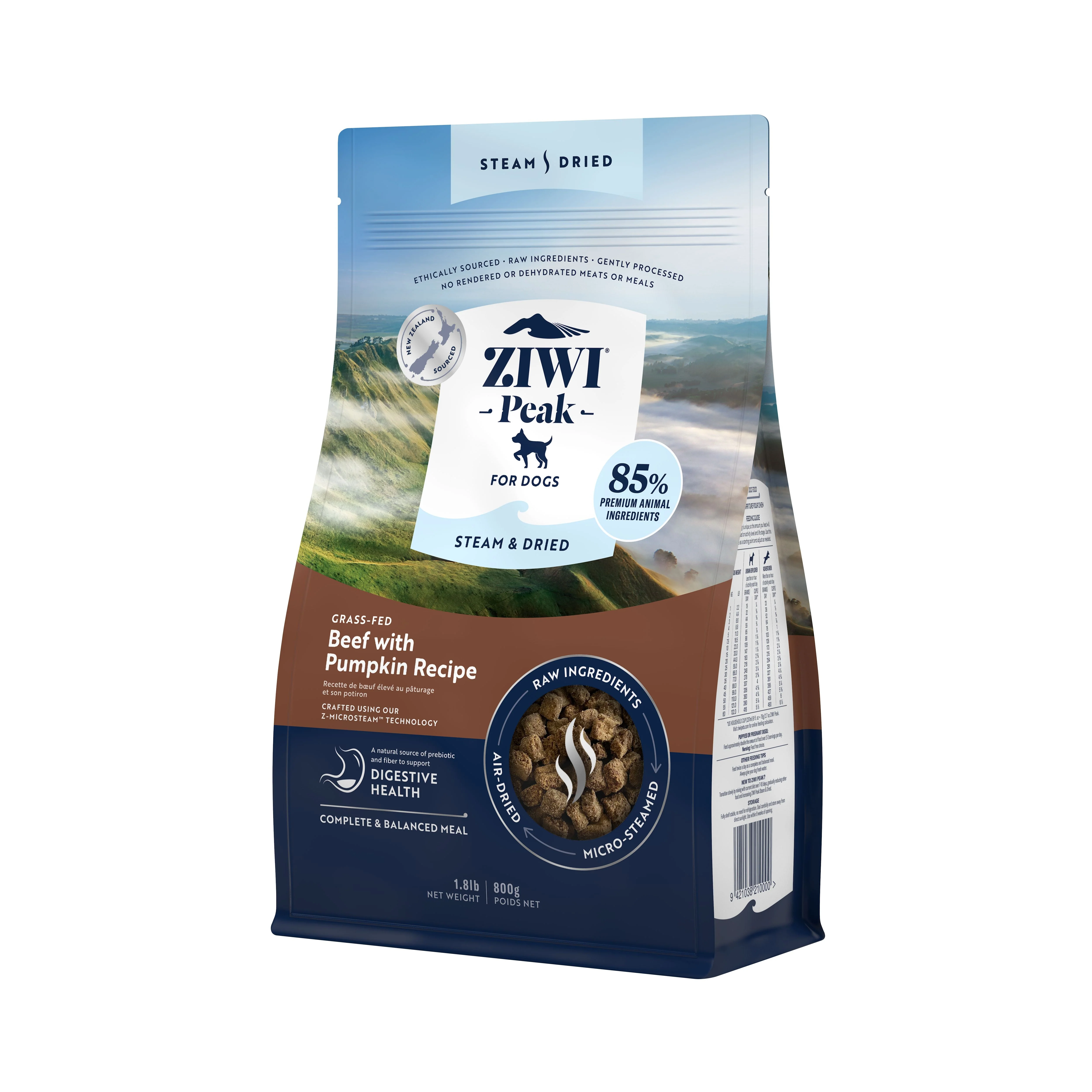 ZIWI Peak Steam and Dried Grass Fed Beef with Pumpkin Dog Food 800g - Image 5