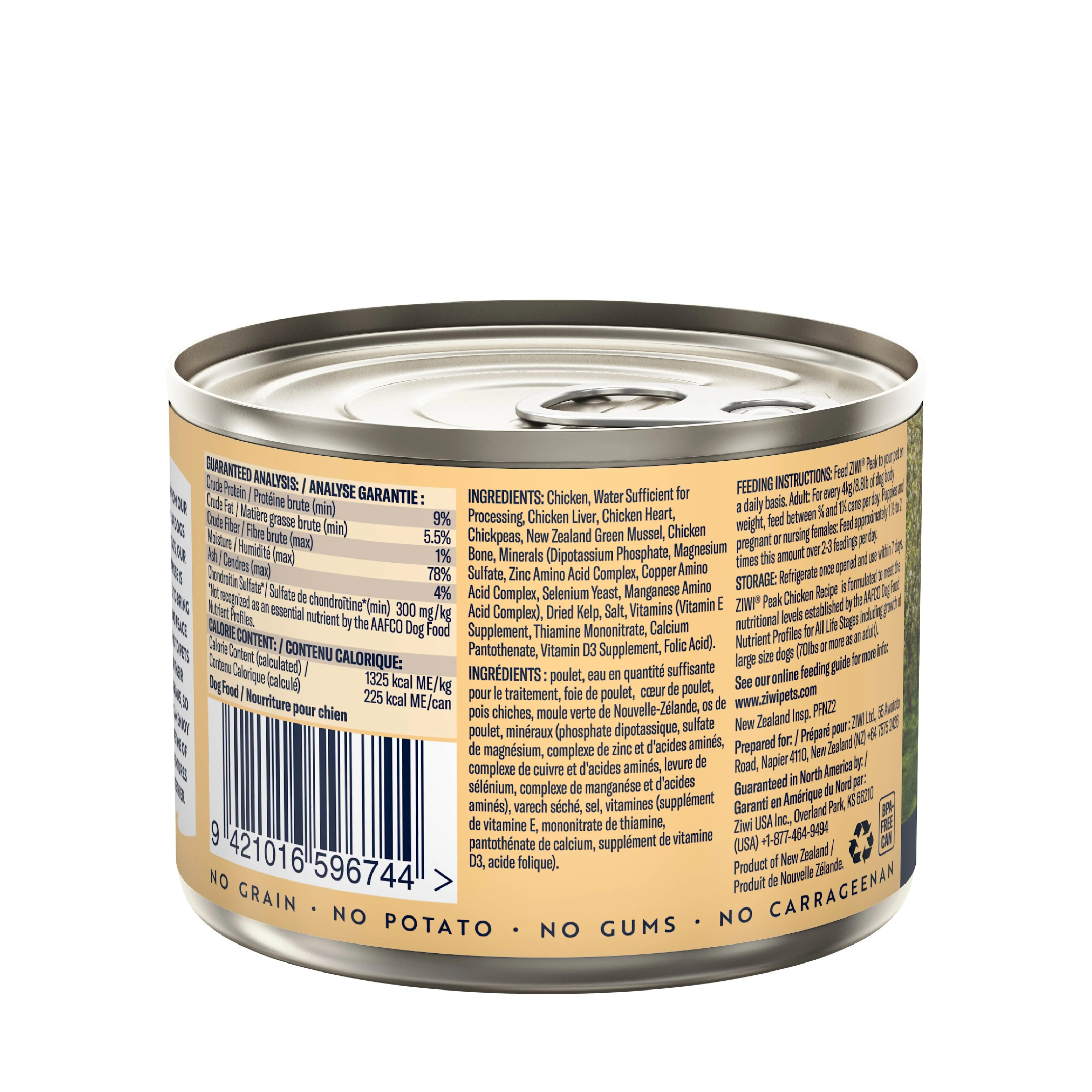 ZIWI Peak Wet Chicken Recipe Dog Food 170g x 12 - Image 2