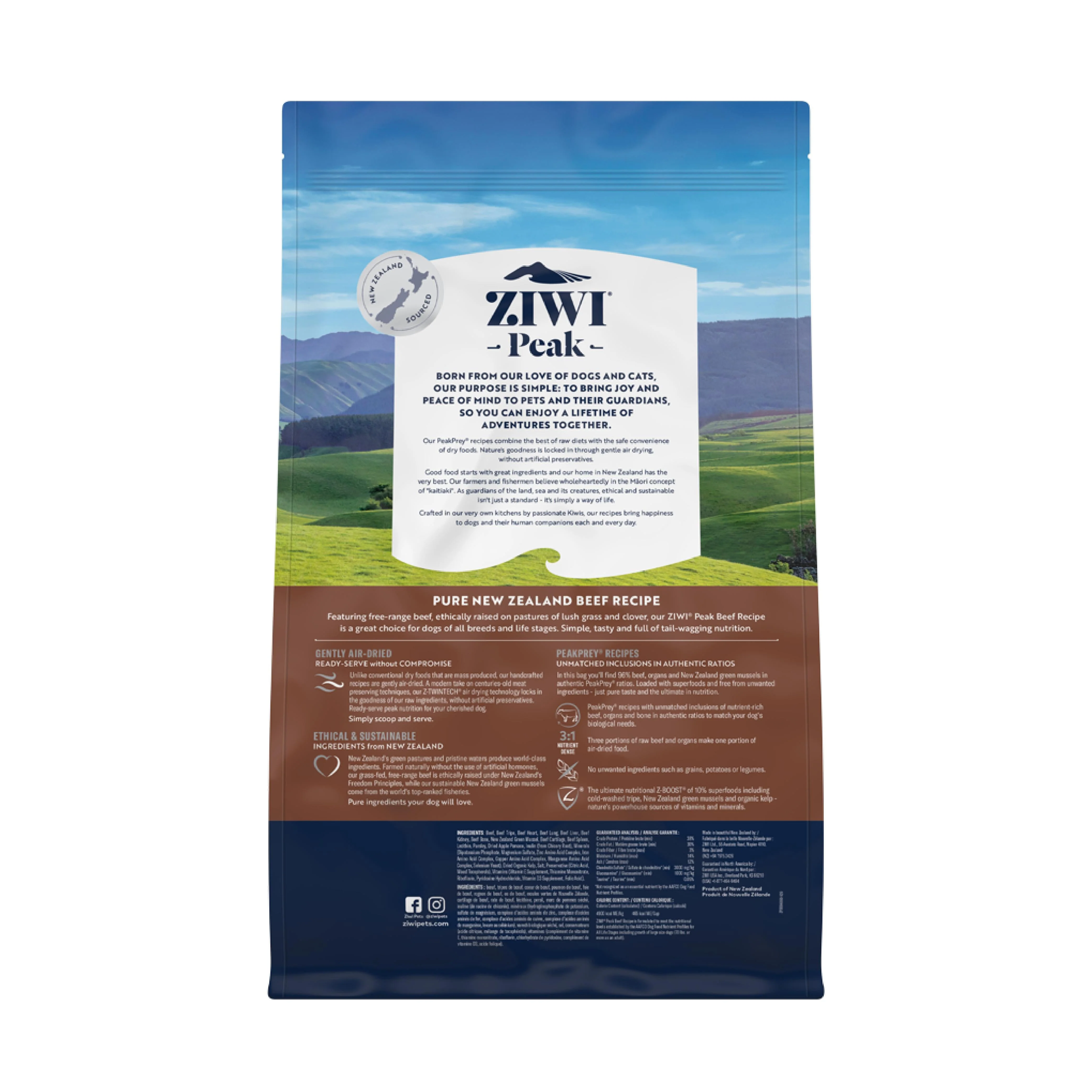 ZIWI Peak Air Dried Beef Recipe Dog Food 4kg - Image 2