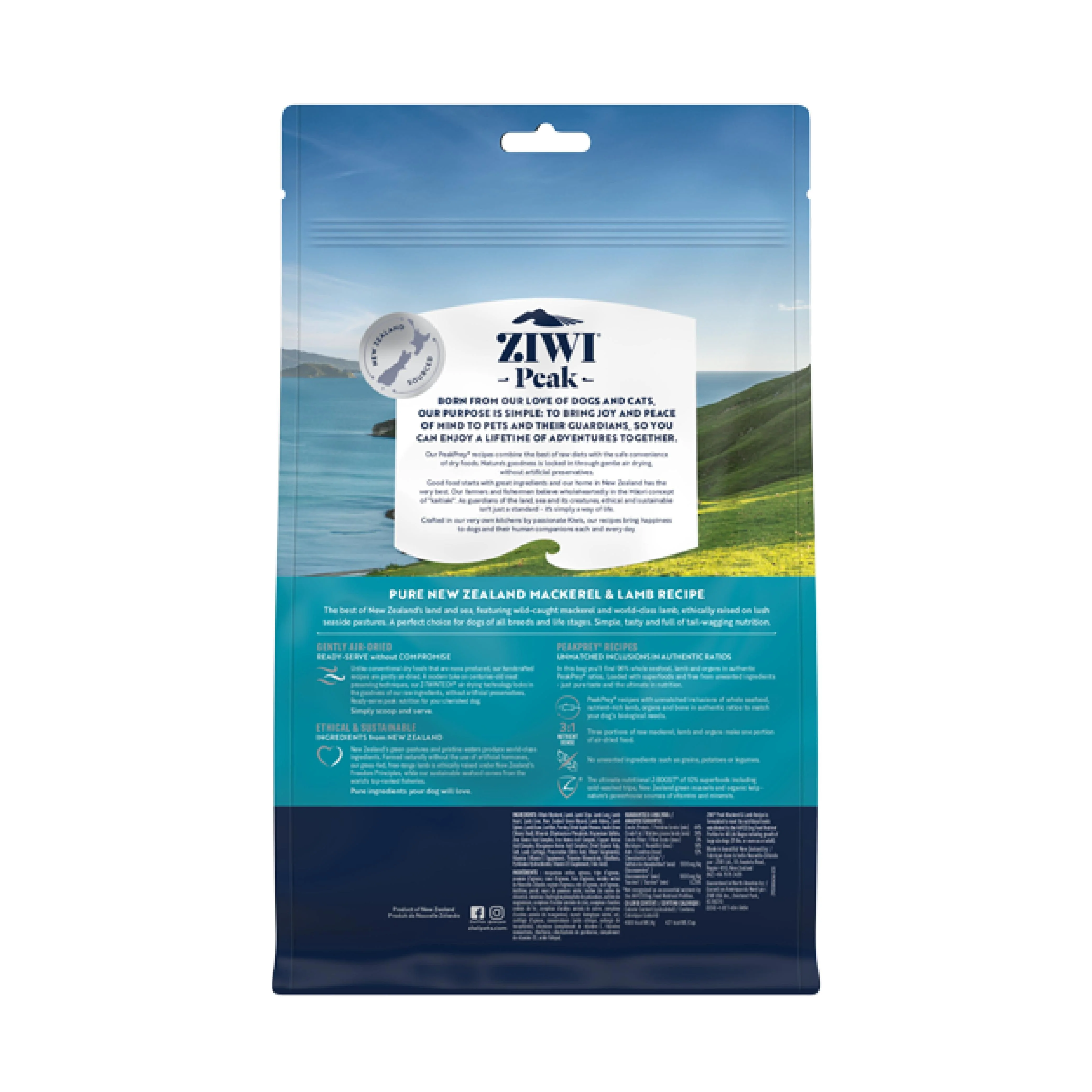 ZIWI Peak Air Dried Mackerel and Lamb Recipe Dog Food 454g - Image 2