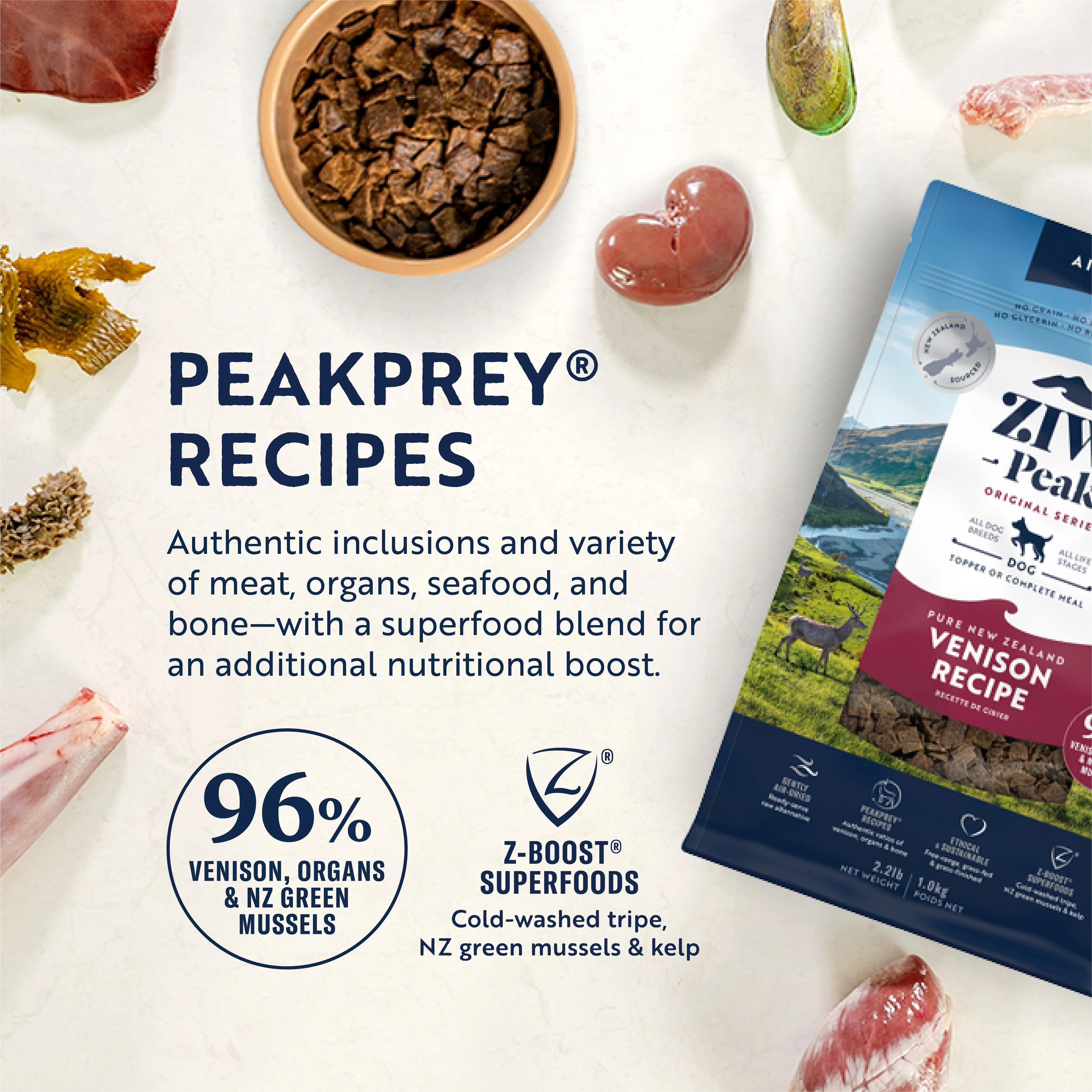ZIWI Peak Air Dried Venison Recipe Dog Food 454g - Image 5