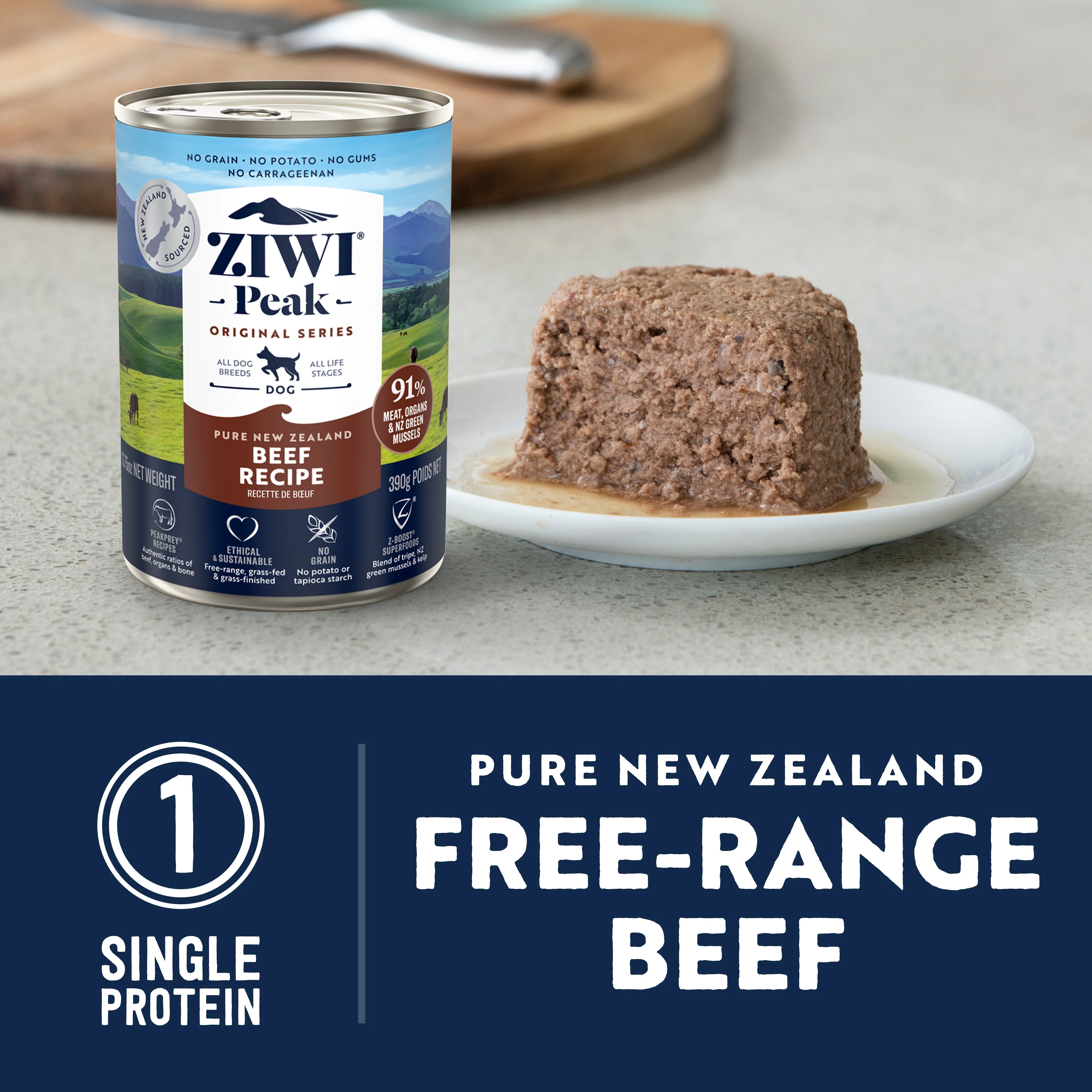 ZIWI Peak Wet Beef Recipe Dog Food 390g - Image 3