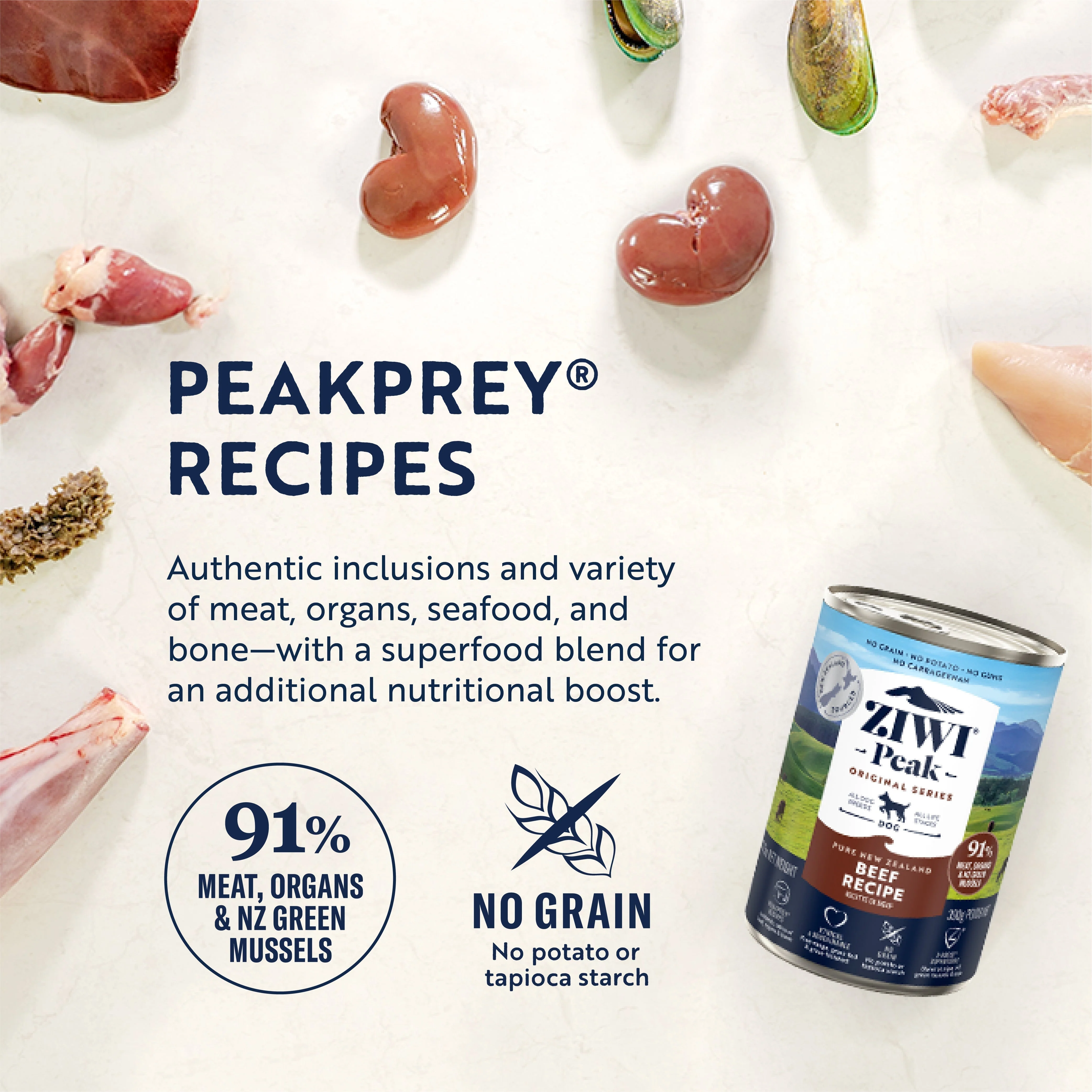 ZIWI Peak Wet Beef Recipe Dog Food 390g - Image 4