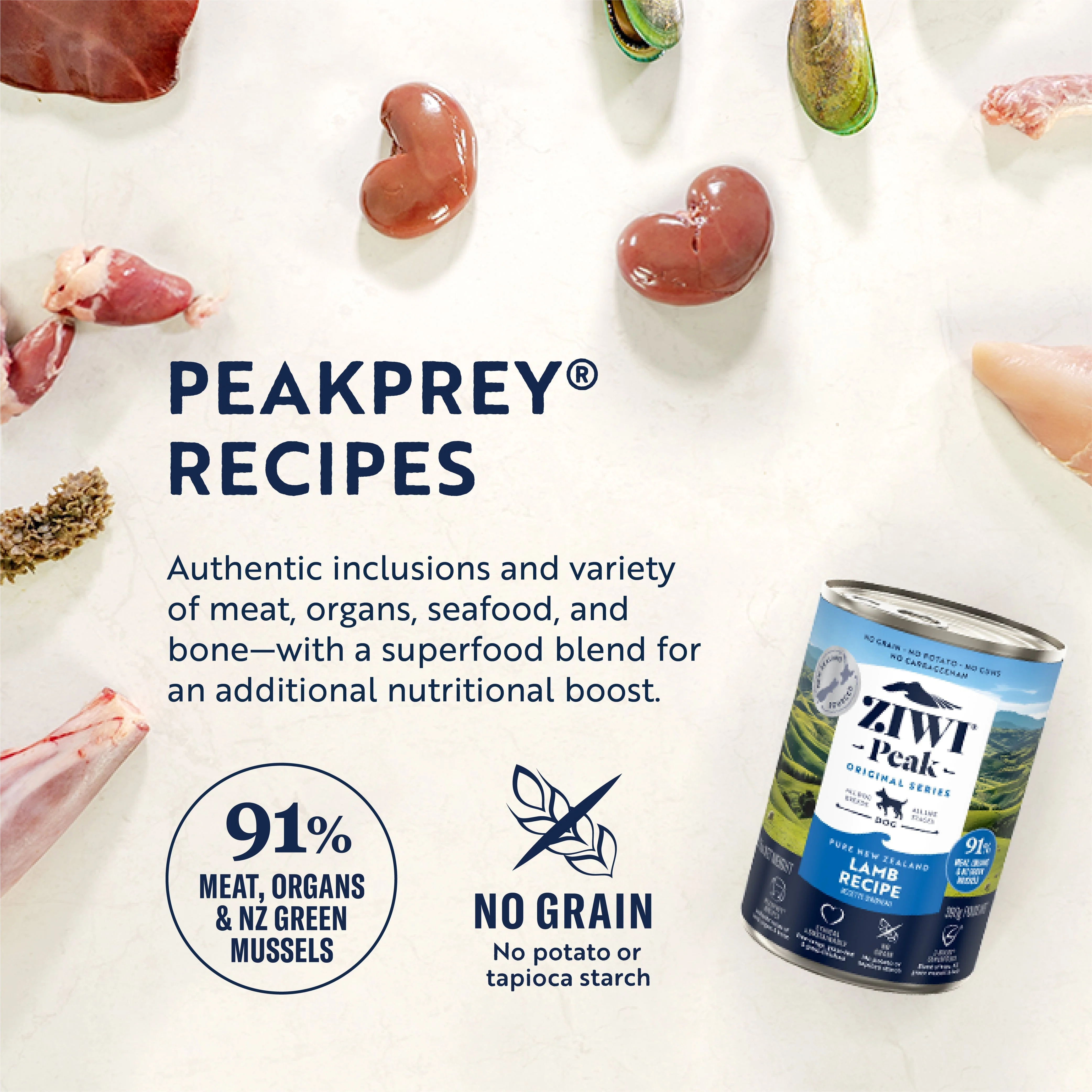 ZIWI Peak Wet Lamb Recipe Dog Food 390g - Image 4