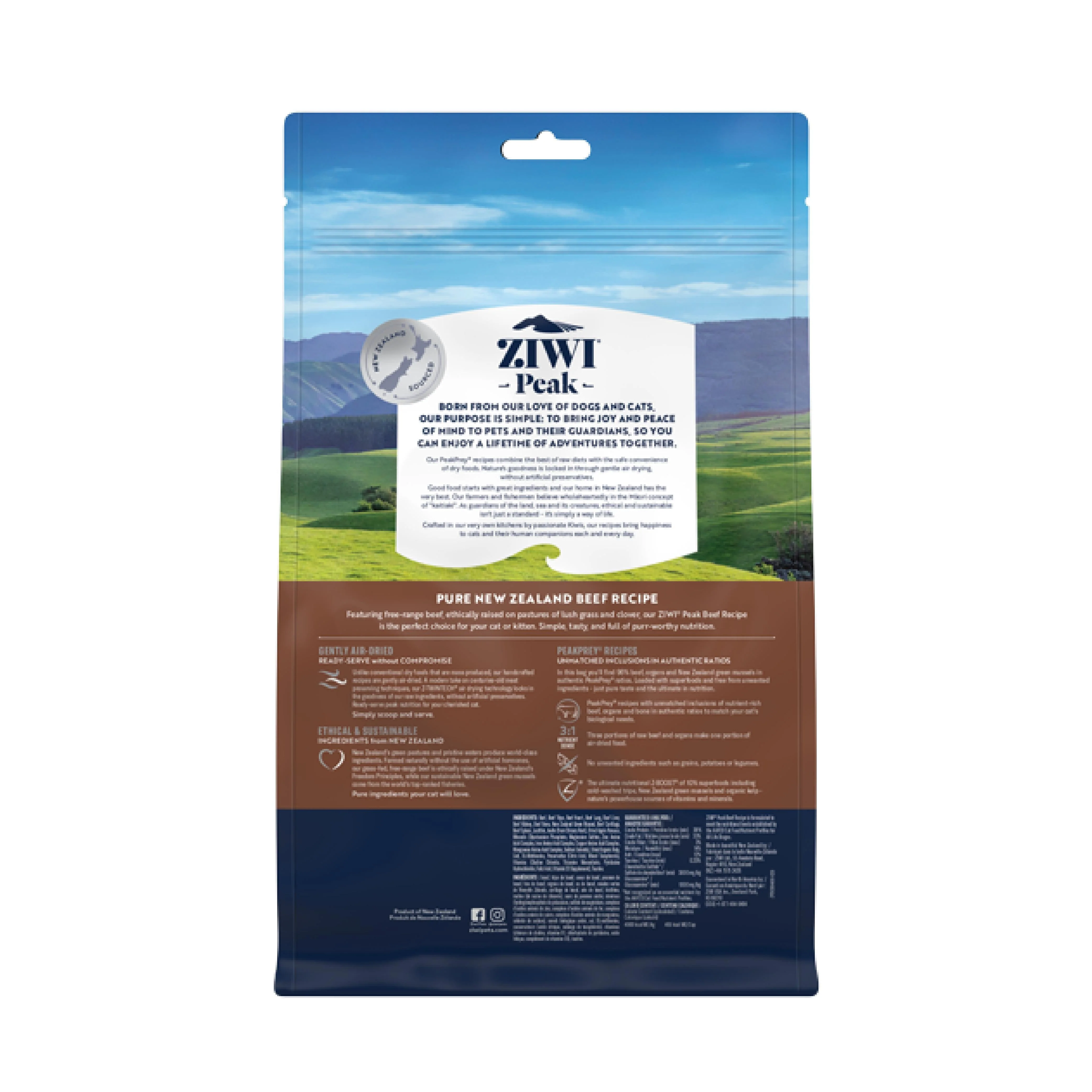 ZIWI Peak Air Dried Beef Recipe Cat Food 400g - Image 2