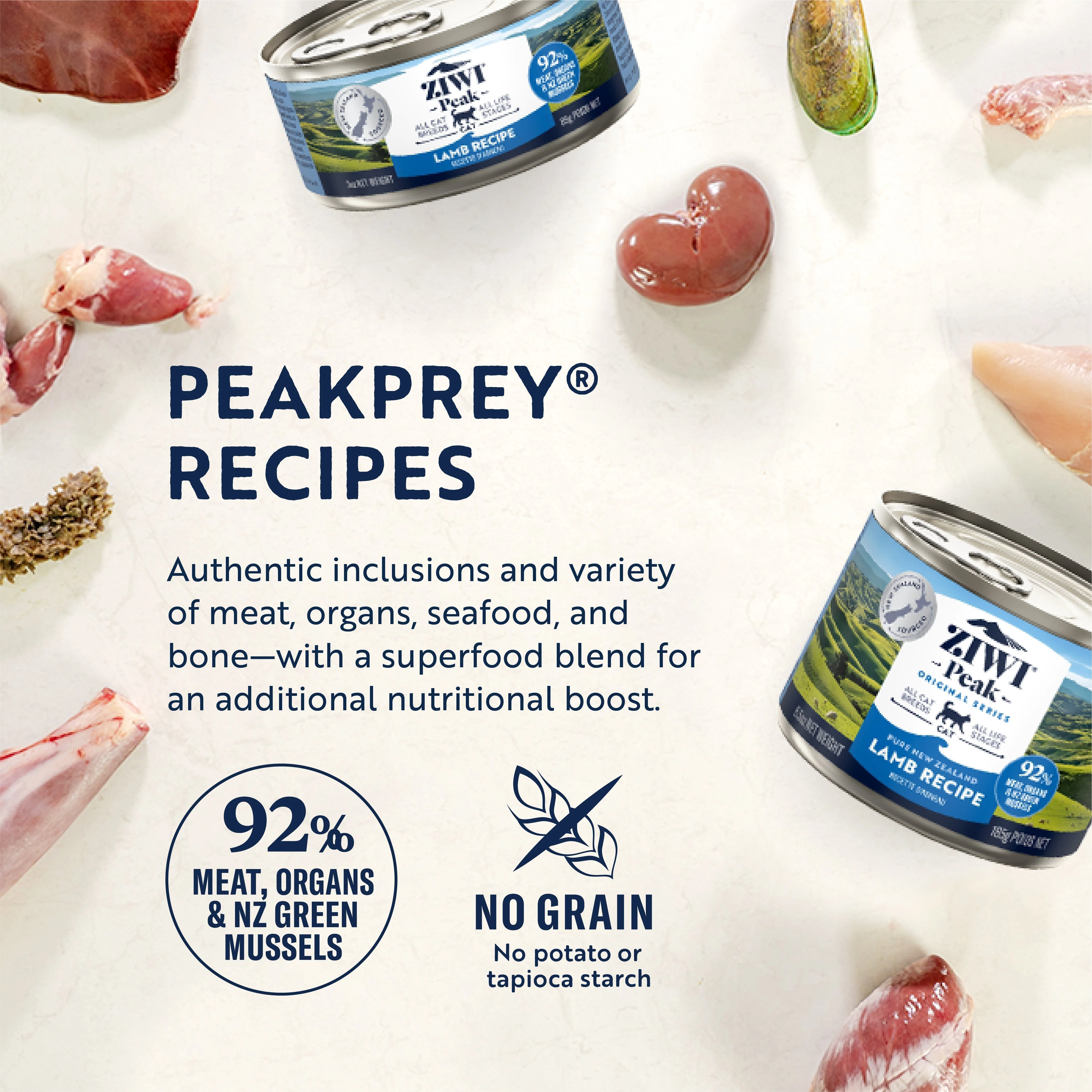 ZIWI Peak Wet Lamb Recipe Cat Food 185g - Image 5
