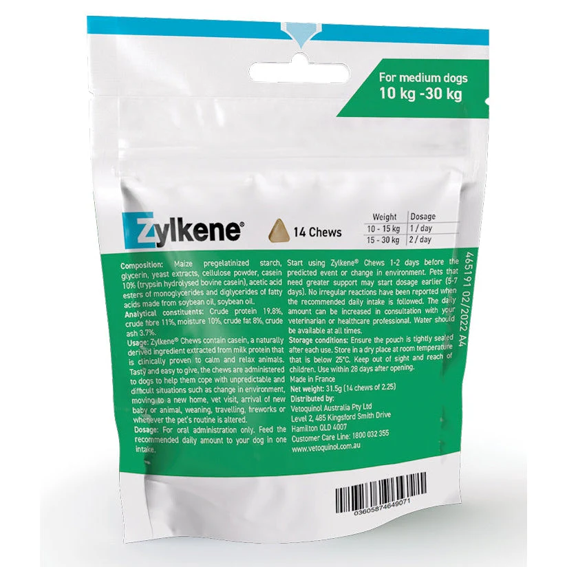 Zylkene Calming Chews for Medium Dogs 225mg 14 Pack - Image 2